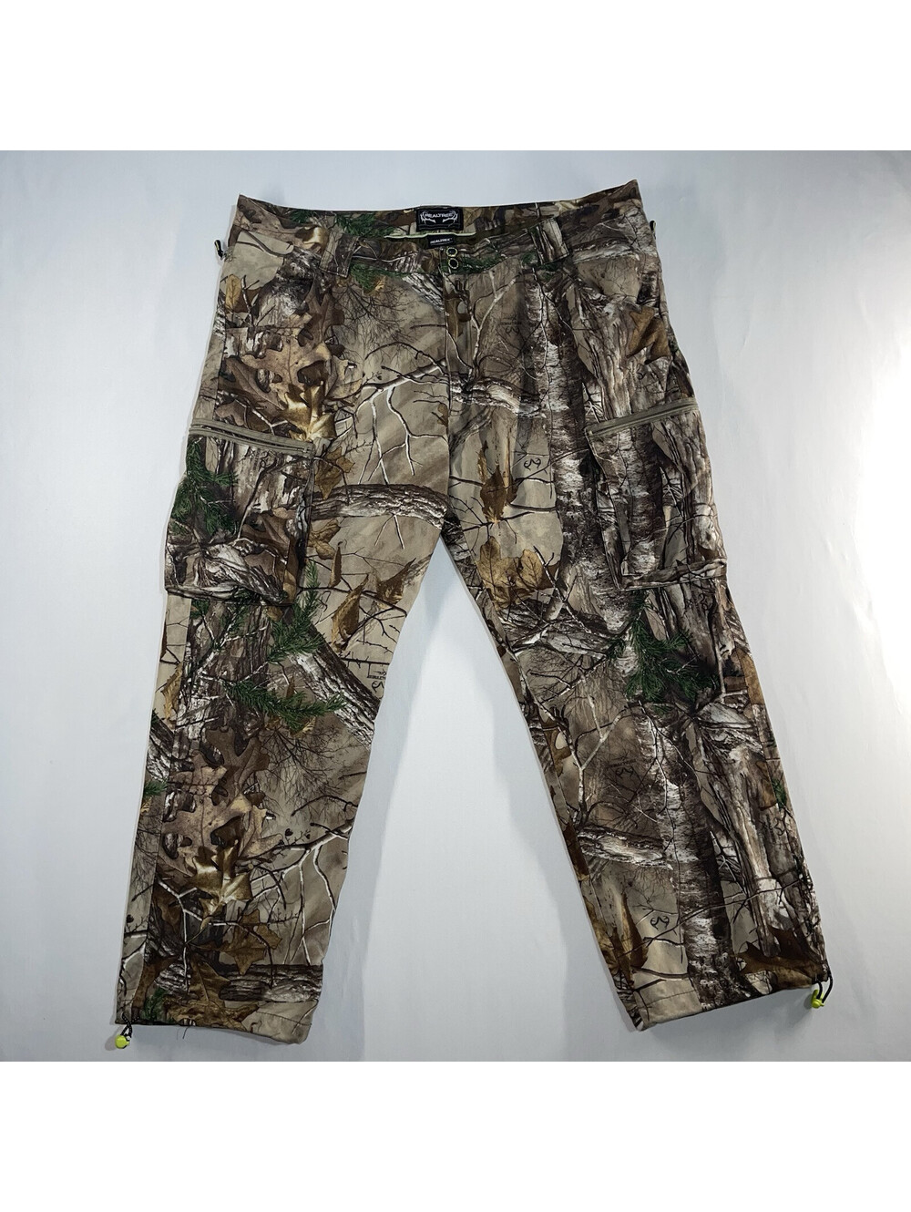 Real Tree Xtra Camo Hunting Pants 2XL 44-46 Drawstring Cuff 6 Pocket Outdoors